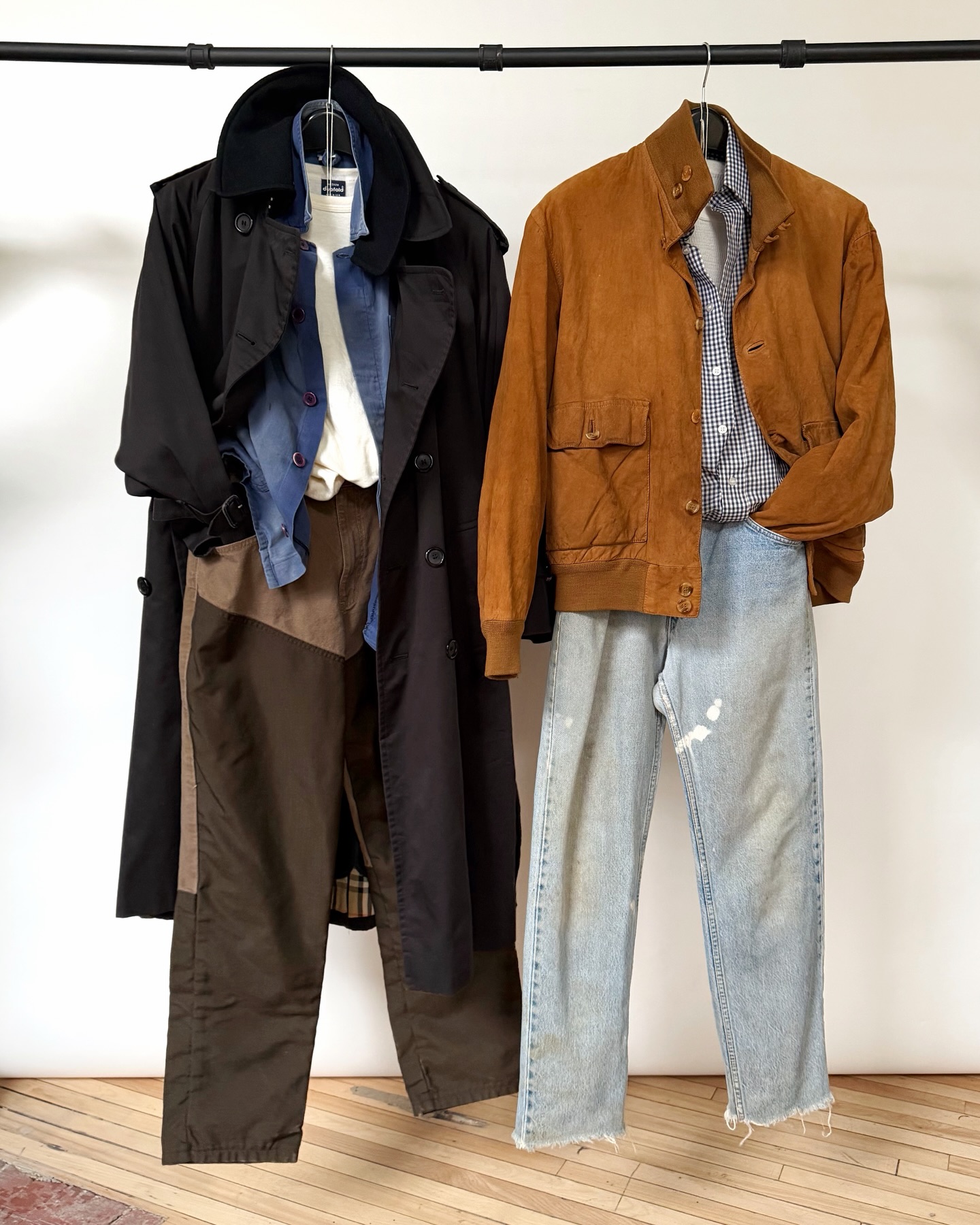 1990s - Brown Fireman Leather Coat - M/L - 9