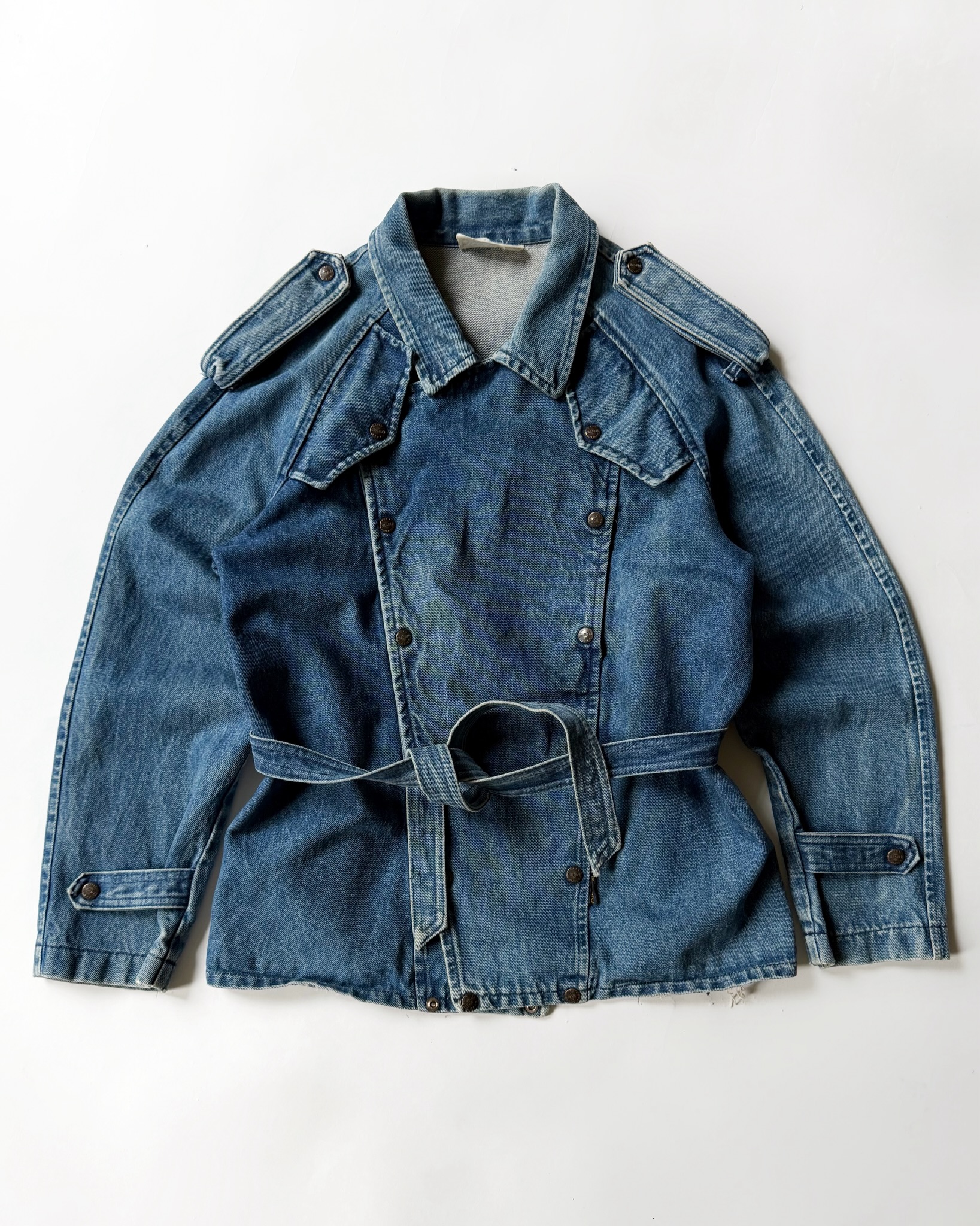 1980s - Denim Utility Jacket - (W)M - 7