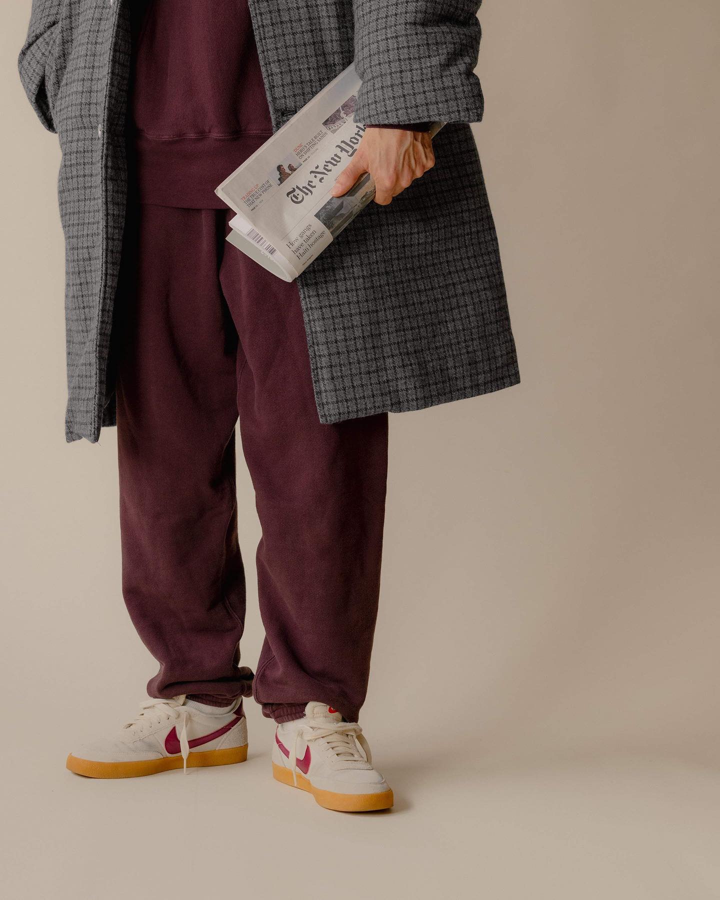 Still by Hand - Tapered Wool Blend Pants - Dark Brown - 8