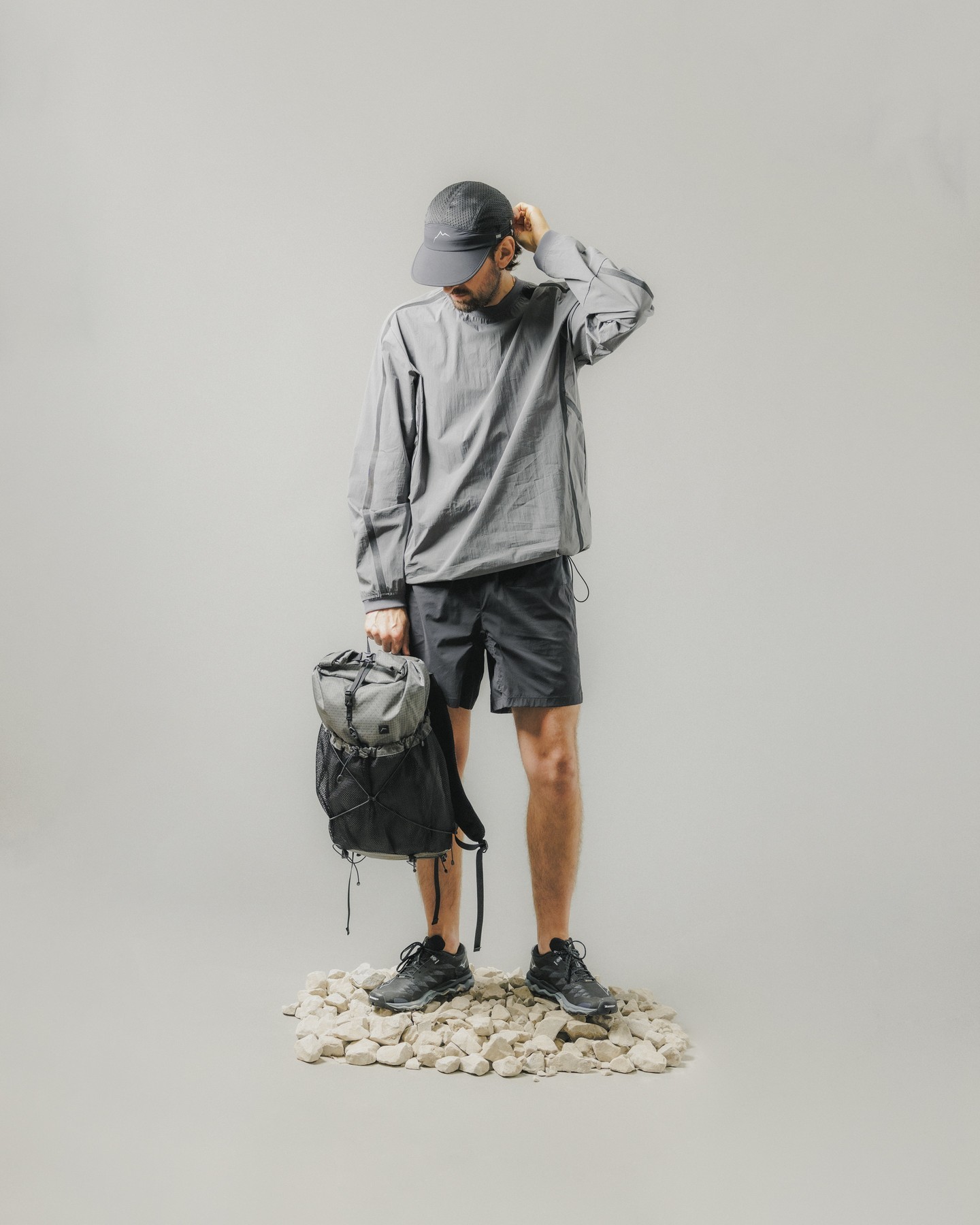 Stone Island Stellina - Stretch Nylon Tela_S.I Technical Shorts - Charcoal Grey - 6