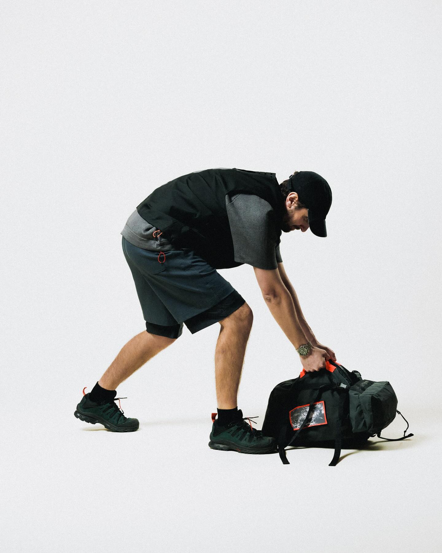 Stone Island Stellina - Stretch Nylon Tela_S.I Technical Shorts - Charcoal Grey - 9