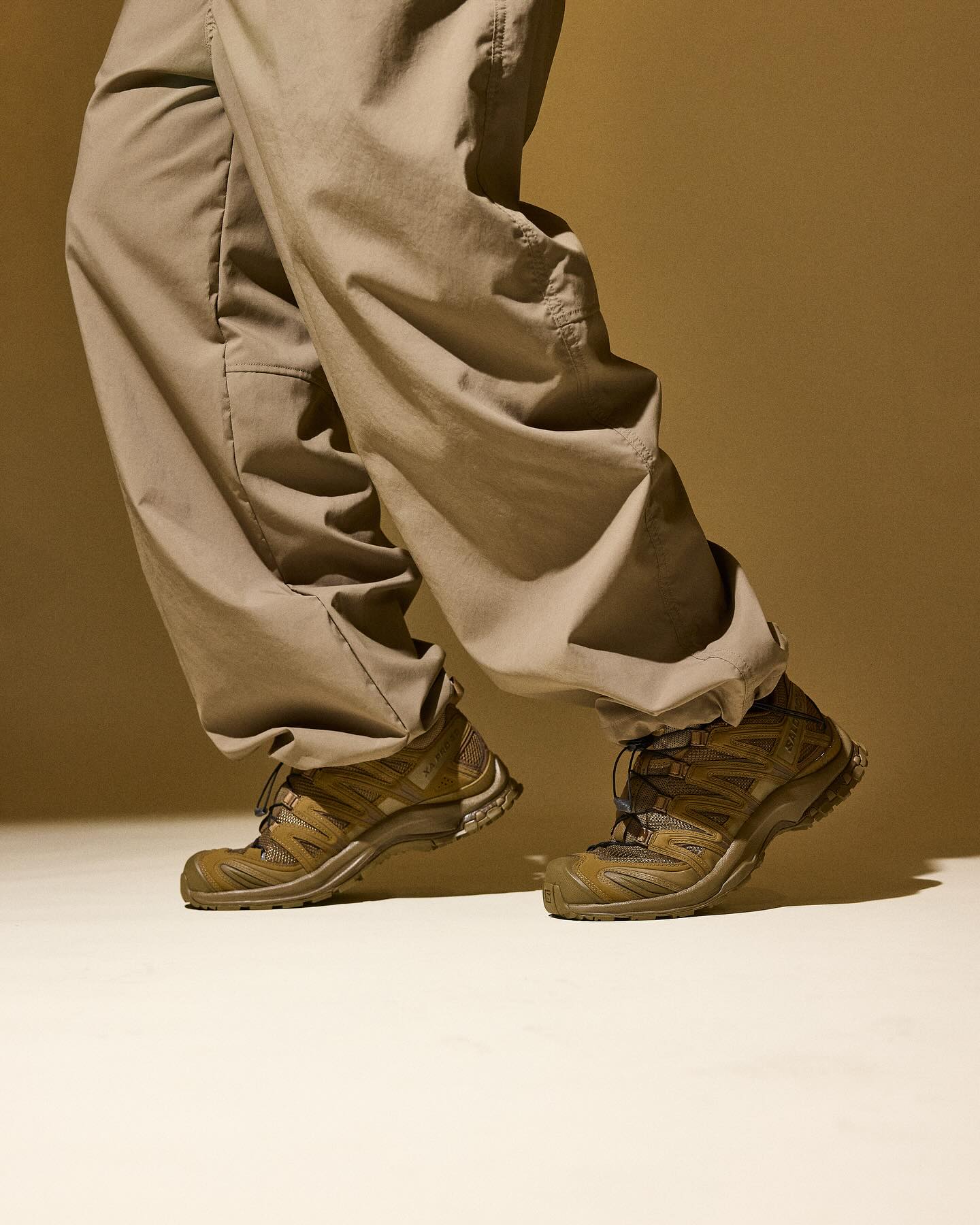 Merely Made - Premium Dual Fabric Contrast Wide Pants - Cocoa Brown - 7