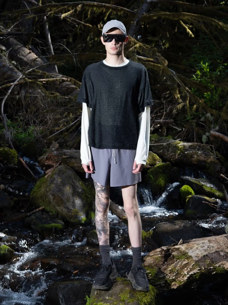 Stone Island Stellina - Stretch Nylon Tela_S.I Technical Shorts - Charcoal Grey - 7