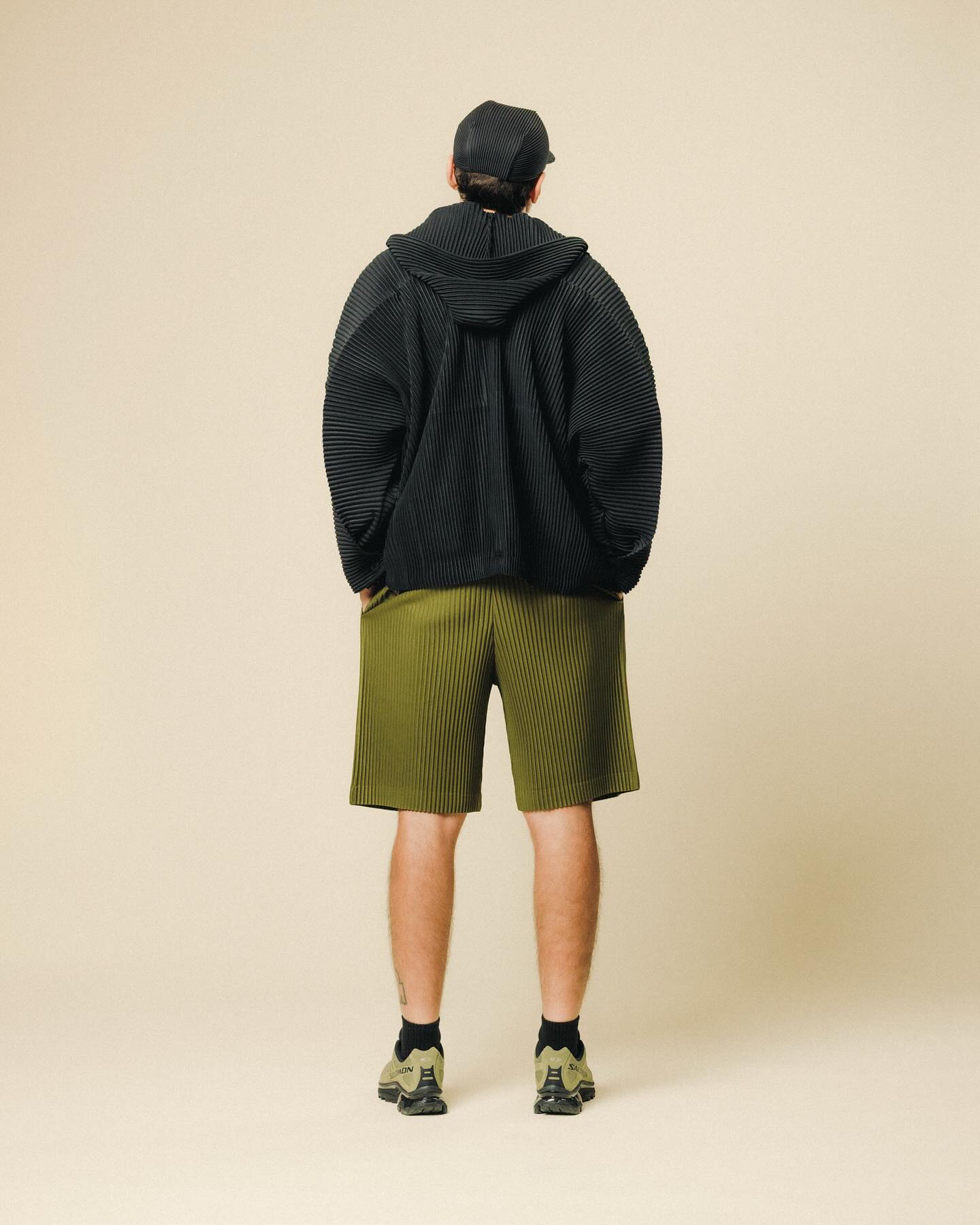 Merely Made - Premium Dobby Cotton Wide Shorts - Cappuccino - 10