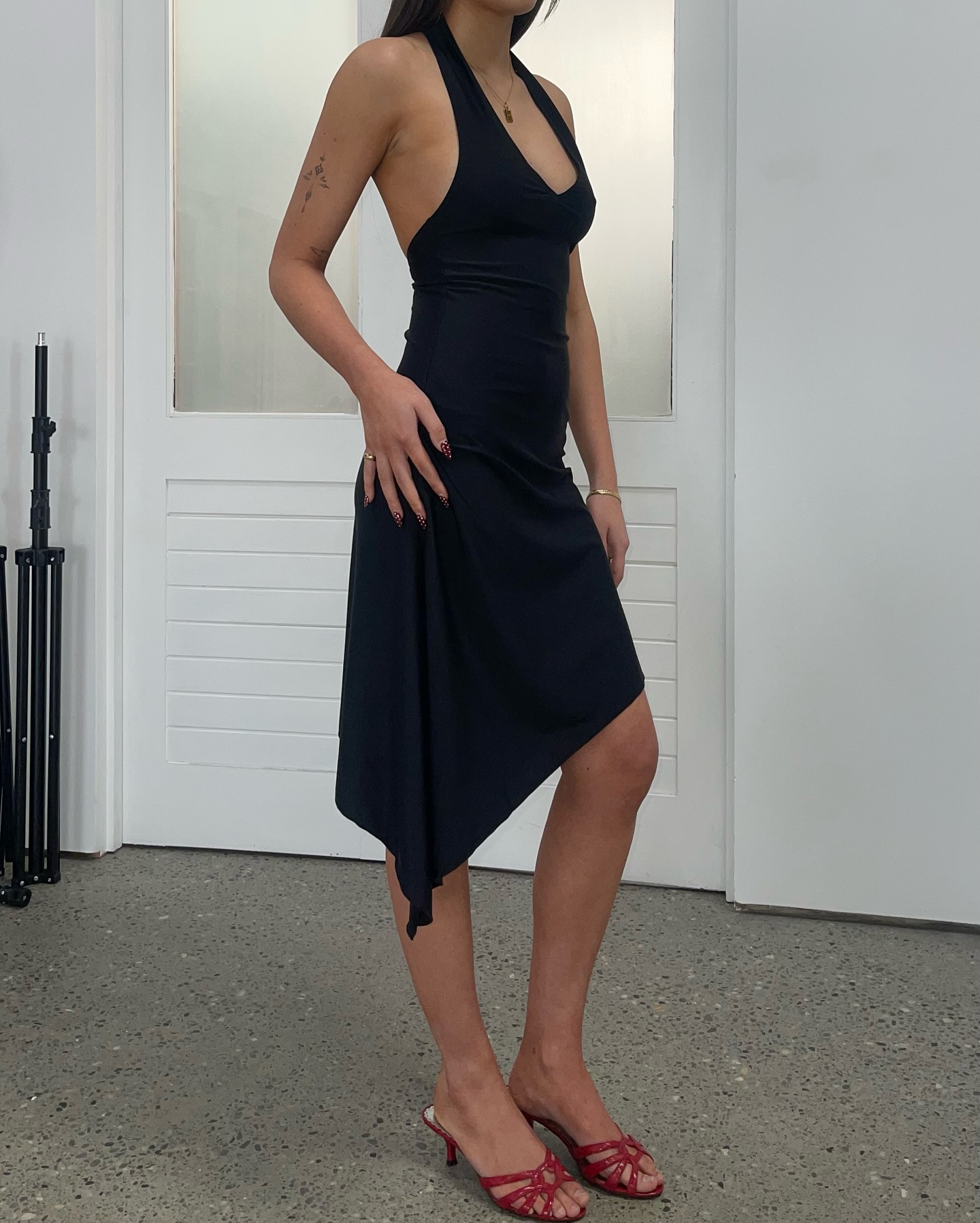 Asymmetric Midi Dress - 6