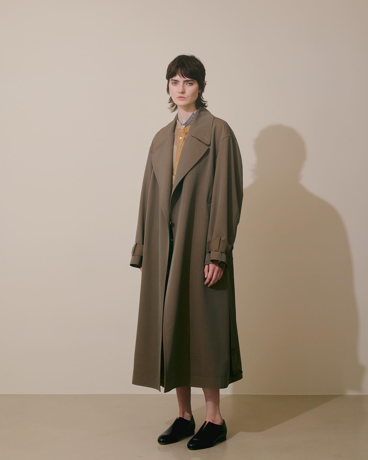 Cotton Nylon Vintage Twill Stand Collar Over Coat - 6