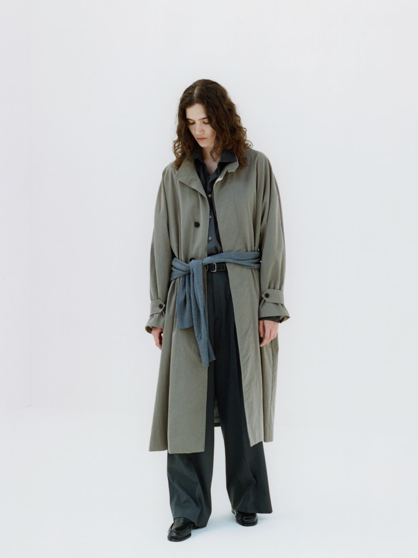 Cotton Nylon Vintage Twill Stand Collar Over Coat - 9